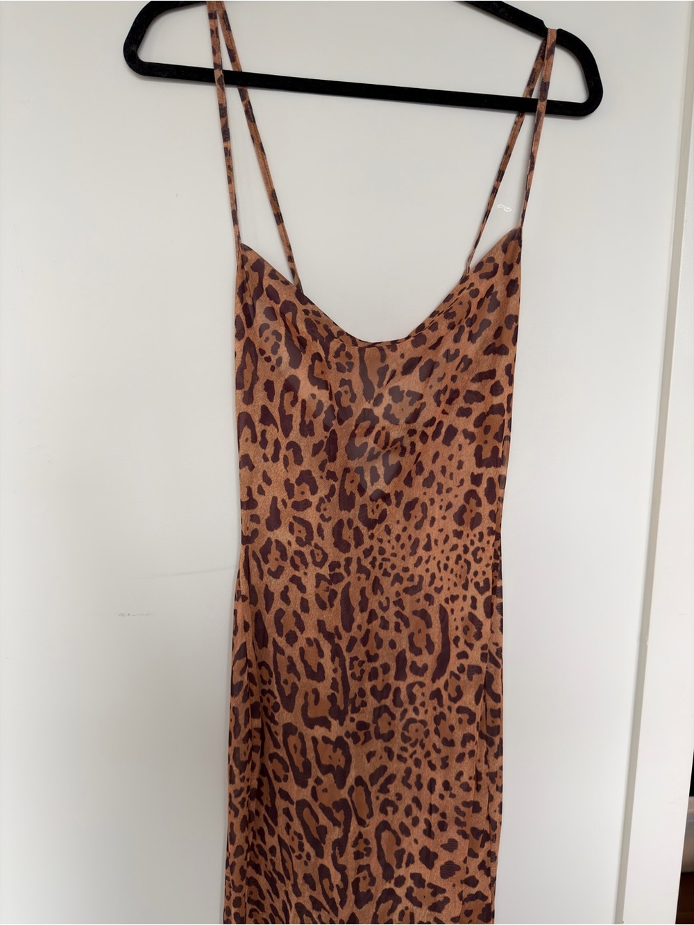 Leopard beach cover up dress
